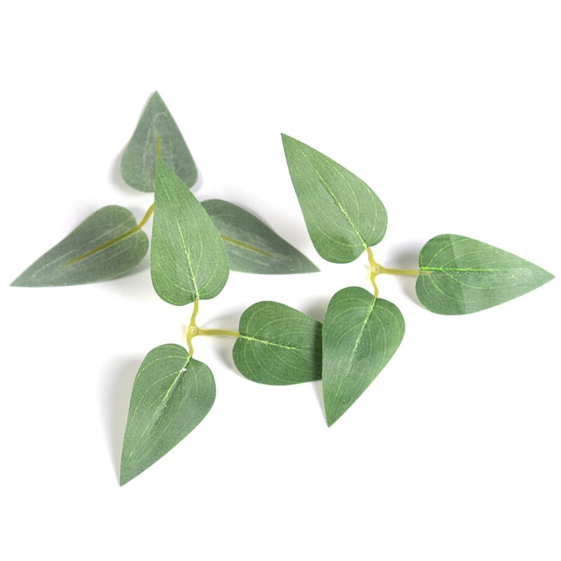 10 stk grønne kunstige blade bryllup boligdekoration rose blade diy klippe og indsætte håndværk falske blomster kunstige planter: 04