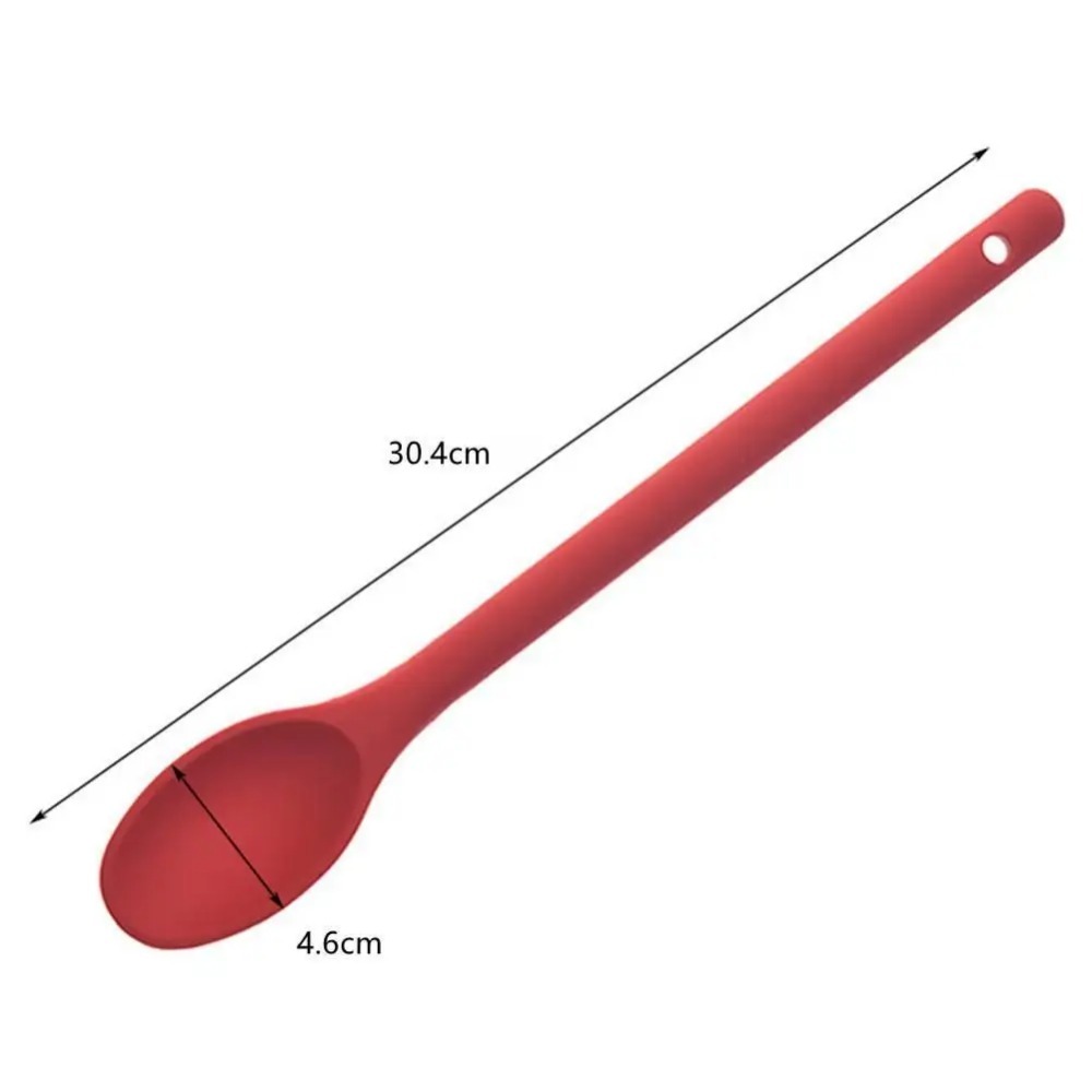 1-teiliger Silikon-Rührlöffel, antihaftbeschichtet, Küchenlöffel, Backlöffel zum Kochen, Rühren, Mischen und Servieren