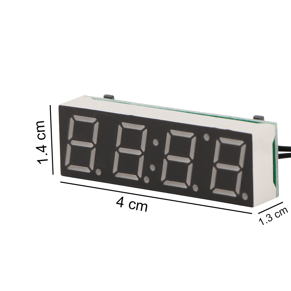 Car Electric Clock Digital Timer LED Temperature Clock Thermometer Voltmeter LED Display Digital Clock Green Blue Red Light