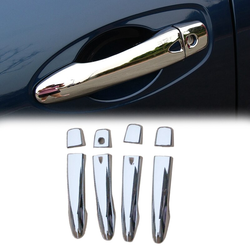 Door Handle Cover Pad Sticker Molding Styling Overlay Bezel for Renault Kadjar - Chrome
