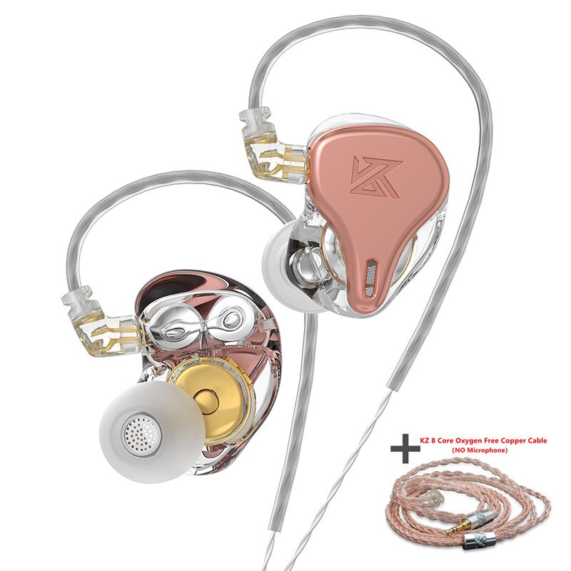 KZ × HBB-auriculares internos DQ6S, cascos metálicos HiFi con Monitor de música, ZEX PRO EDX PRO ZSX ZAX ZAS ZS10PRO CRA DQ6: Pink(OFC