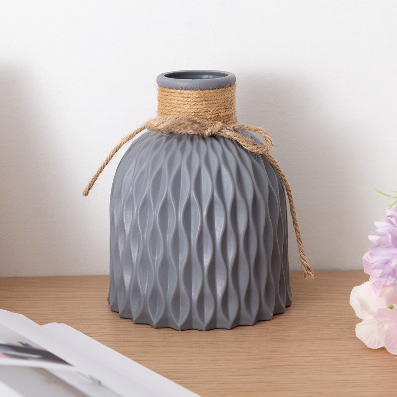 Plastic Vazen Woondecoratie Anti-Keramische Vazen Europese Bruiloft Moderne Decoraties Onbreekbaar Creatieve Eenvoud: Agray