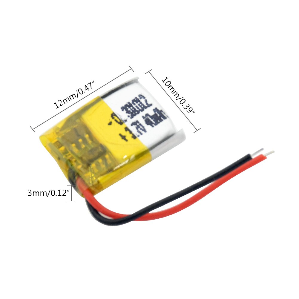 1/2/4PCS 3.7V 40mAh Li-ion Lipolymer Battery 301012 Lithium Polymer Battery For Bluetooth Headset Watch MP3 GPS Recording Pen