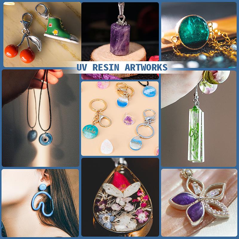 UV Resin Glue Ultraviolet Curing Quick Drying Clear Hard Epoxy Resin UV Glue DIY Epoxy Resin Mold Jewelry Making Gel Hardener