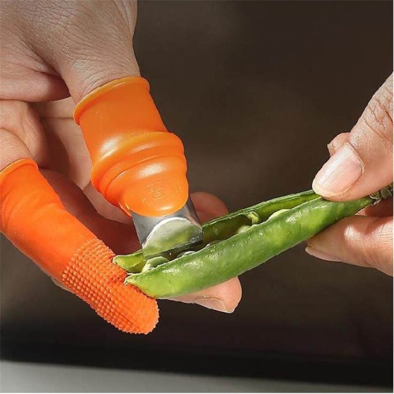 Multi Thumb Cutter Silicone Finger Protector Vegetable Harvesting Knife Fast Picking Plant Pick Finger Knife Gardening Tools