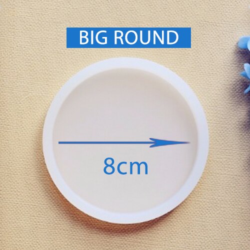 Geometric Epoxy Resin Silicone Mold DIY Round Cup Mat Pad Handmade Crafts Making Molds Transparent Square Round Mirror Mould: Round silicon mold