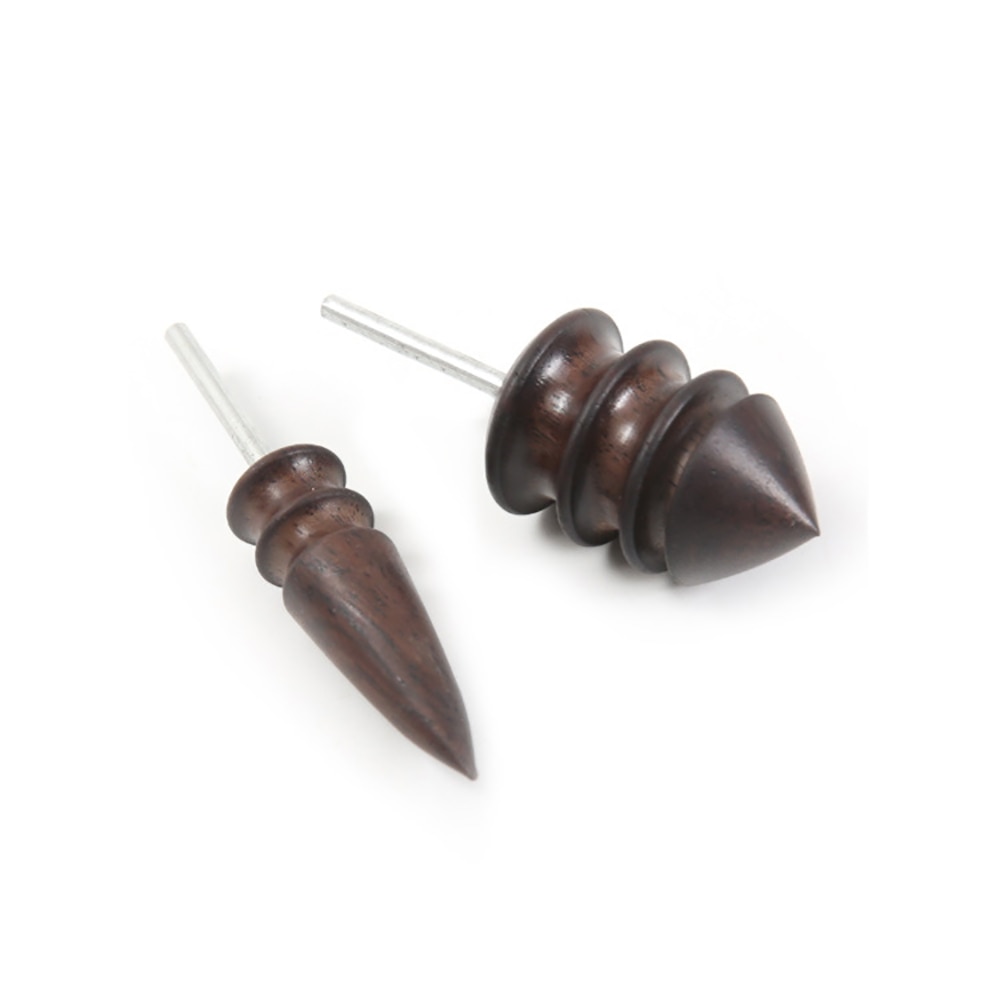 DIY Electric Polished Round Edge Trimming Leather Tool Slicker Crude/ Fine Sandalwood Leathers Craft Tools Tip Burnisher