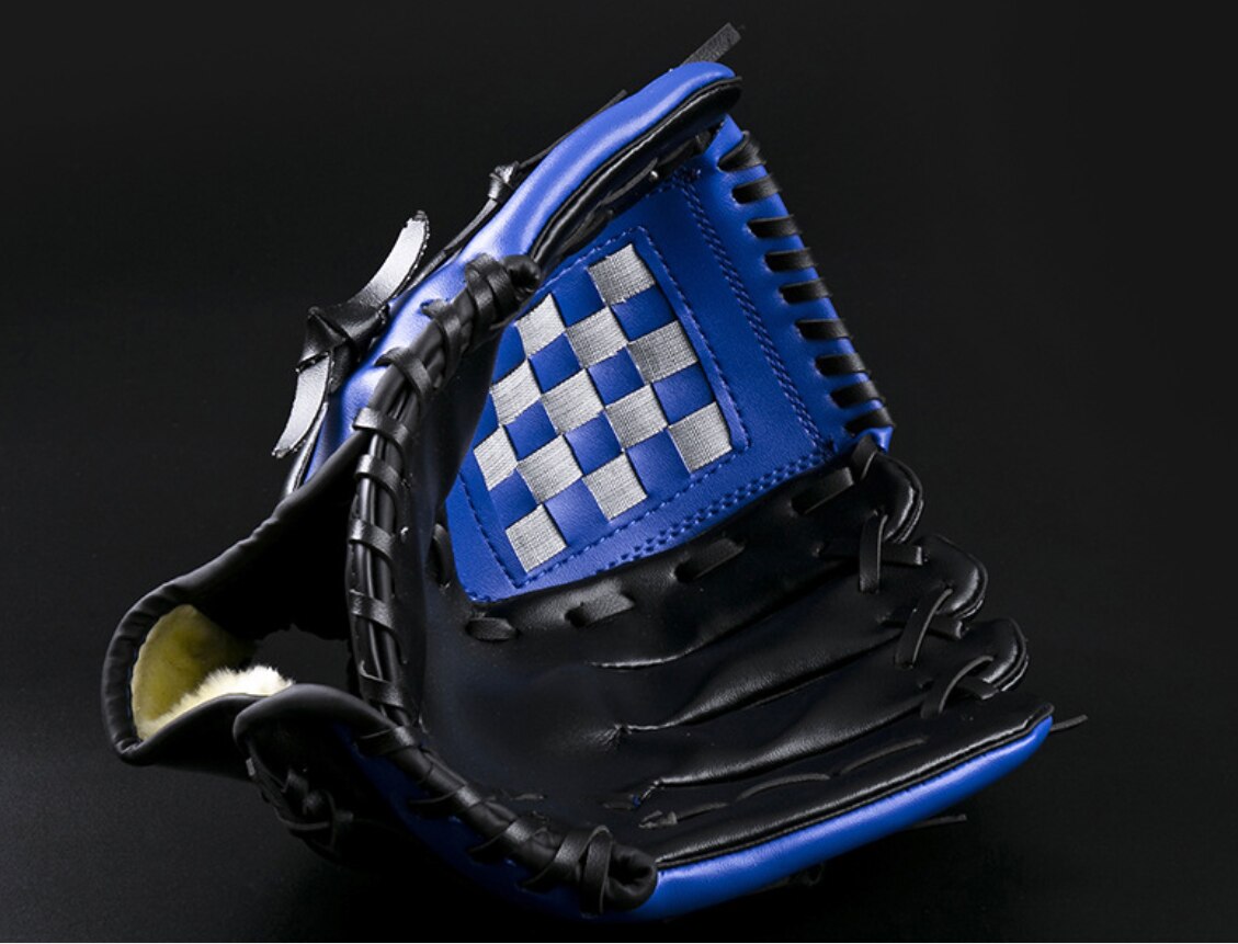 Guantes de práctica de Softball para deportes al aire libre, manopla de béisbol y Softball, guante de entrenamiento de béisbol para niños y adultos: Azul / 12.5inch