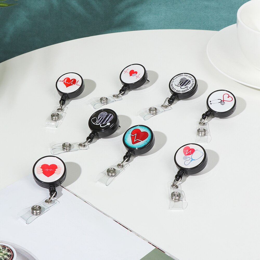 Intrekbare Verpleegster Arts Badge Houder Grappige Reel Werk Tag Studenten Clip Naam Card Plaat Id Kaarthouders Kantoorbenodigdheden