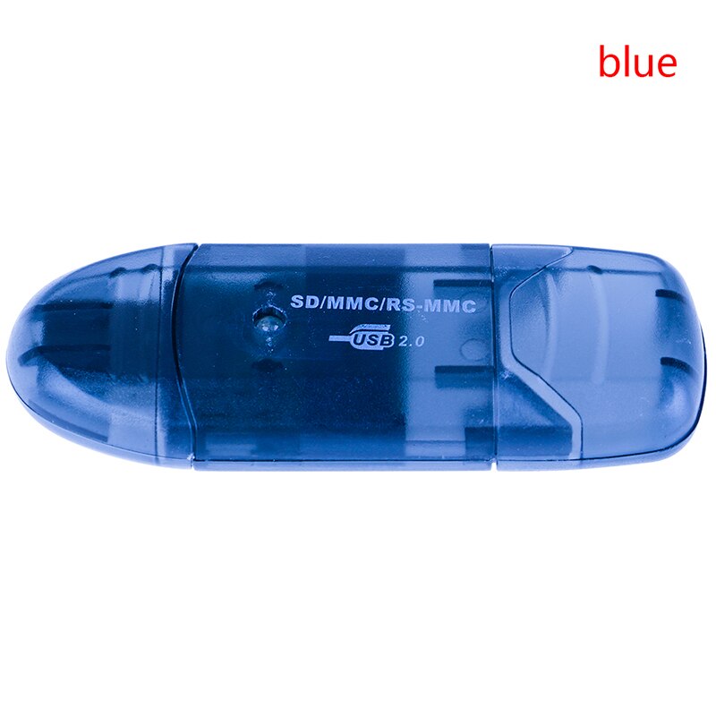 Lettore di Schede di Memoria - Adattatore USB 2.0 - Micro SD Esterno - Mini T-Flash Alta Velocità: Blu