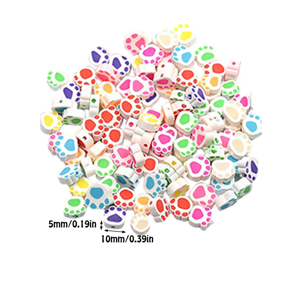 100pcs Clay Spacer Beads Polyme Clay Beads For Jewelry Making Sunflower Pig Frog Fruit Spacer Seed Beads For Jewelry Making DIY