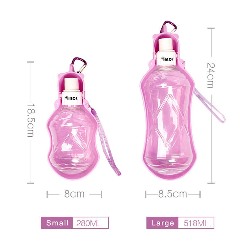 Bouteille d'Eau Pliable en Plastique pour Chien et Chat, Filles de Voyage pour Chiot, Tasse d'Extérieur, Distributeur, 280, 518ml
