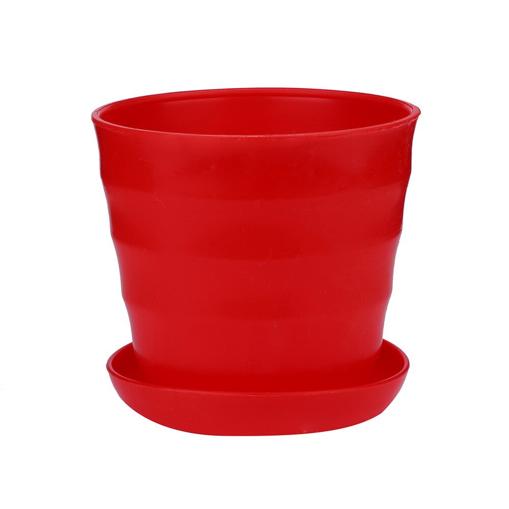 Succulent Plant Bloempot Planter Vloer-Decoratie Kleurrijke Mini Plastic Bloempot Plant Bloempot Home Office Decor: Rood