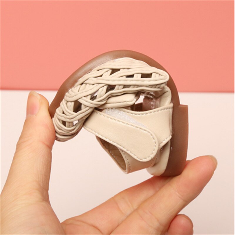 2022 Summer Baby Girls Sandals Weaving Butterfly-knot Kids Princess Shoes Cute Leather Shoes Infant Sneakers