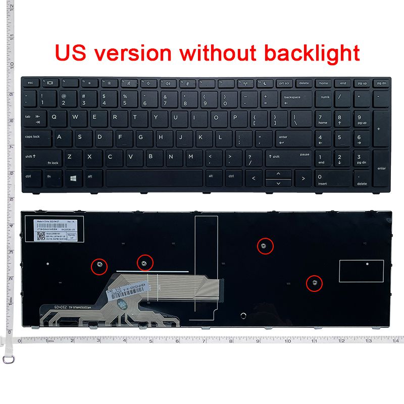US/SP/UK laptop keyboard for HP Probook 450 G5 455 G5 470 G5 650 G4 650 G5 English black keyboard Backlit: Coffee