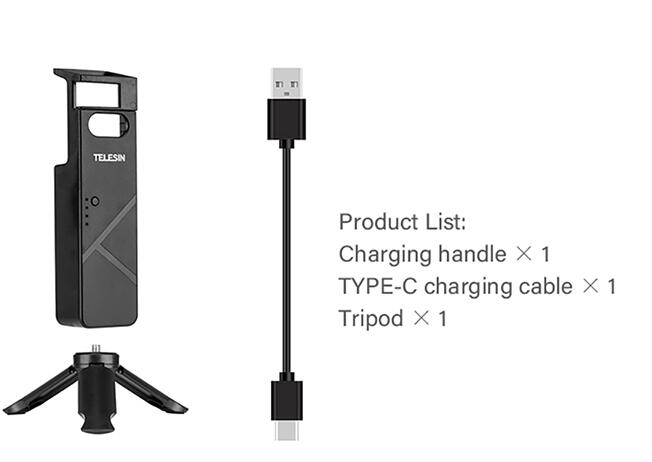 Osmo Pocket Charging Handle Handgrip 3000mAh Capacity Battery Fixed Stand Extended Selfie Stick DJI Osmo Pocket Accessories: Default Title