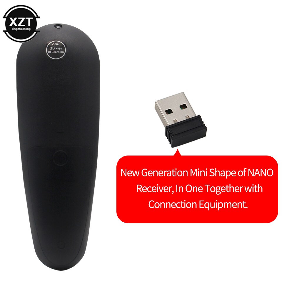 Giroscopio inalámbrico G30S 2,4G, mando a distancia inteligente por voz, 33 teclas, aprendizaje IR, para X96 mini, H96 MAX, Android Box,