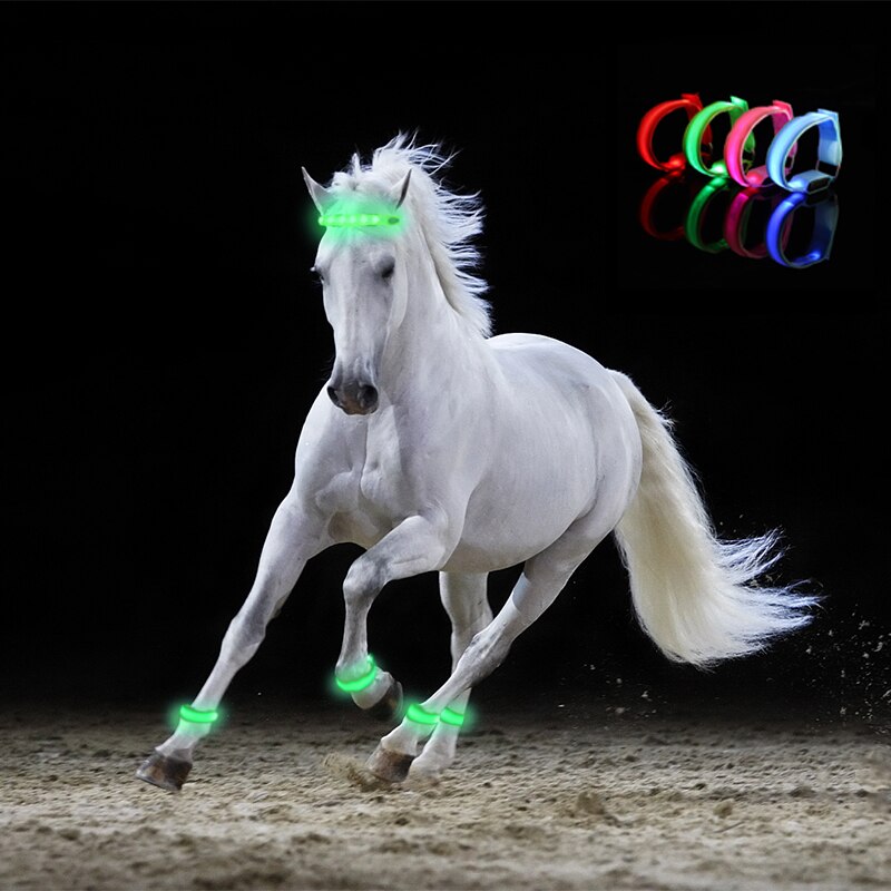 LED Lighting Horse Leg Safety Belt Horse Leg Straps Night Riding Equipment Outdoor Sports Equestrian Supplies