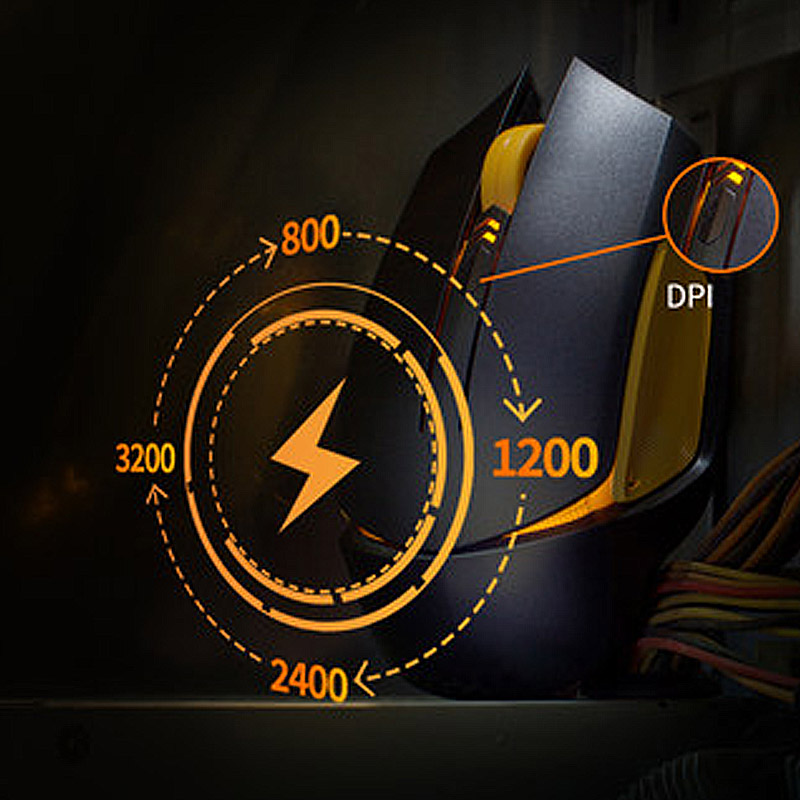 Game Mouse 5 Key For Mechanical Keyboard 3200DPI Wired Mouse Ergonomically Used For Office E-sports Notebook Desktop Computer