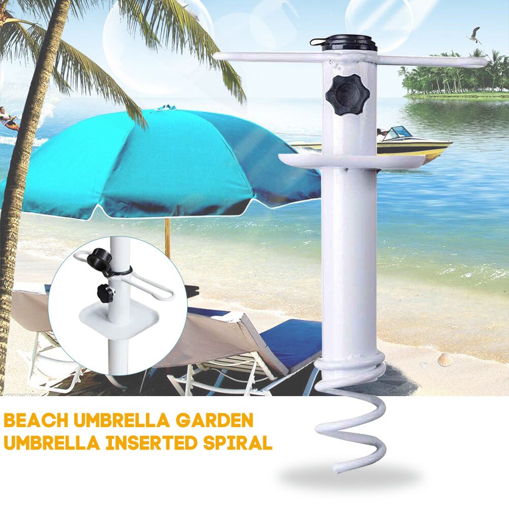 Met draagtas parasol draagbaar buiten zware tuin grasboor windbescherming strand ijzeren parasol zandstandaard