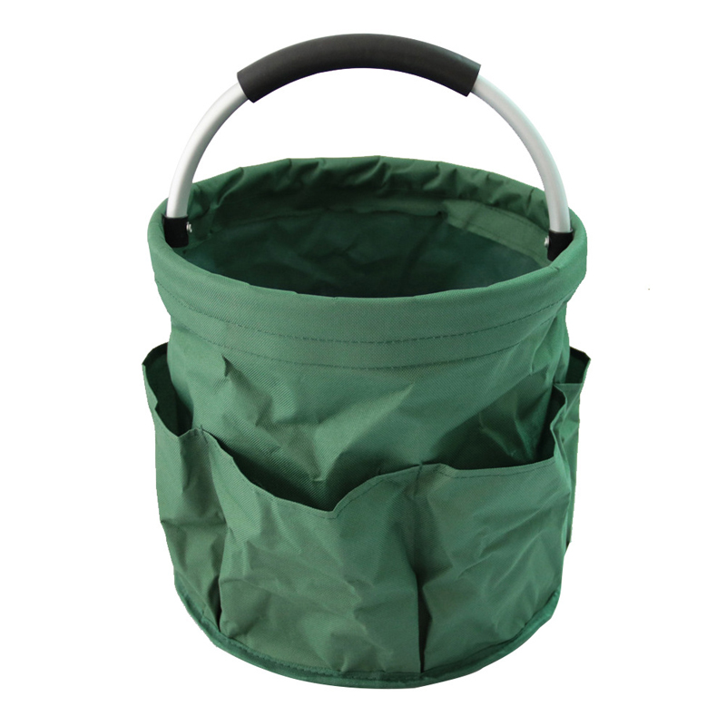 17L Grote Organizer Tas Opvouwbare Mand Picknick Tote Outdoor Reinigingscaddy met Handvat Gereedschapstas Reinigingsbenodigdheden: green