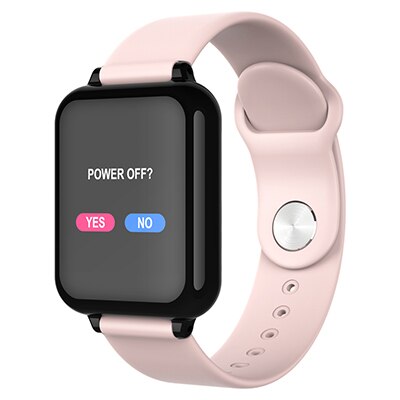 100% Original B57 Smart Bracelet Blood Pressure Fitness Tracker Waterproof IP67 Bluetooth Smart watch B57C Sport Band Wristwatch: Pink