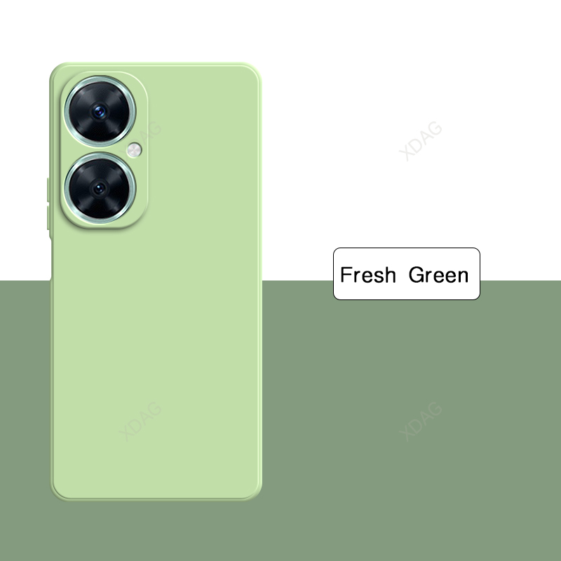 Capa de silicone líquido à prova de choque para huawei nova11i nova 11i MAO-LX9 MAO-LX9N original luxo alta qualidade macio quadrado capa traseira: green