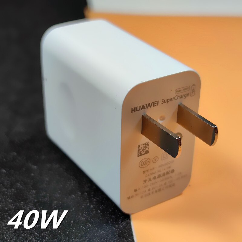 Original Huawei 40W Aufzurüsten USB Schnelle Ladegerät 10V 4A Adapter 5A Typ C Kabel für Honor 10 Magie p20 P30 pro p40 pro mate 30: Only US charger