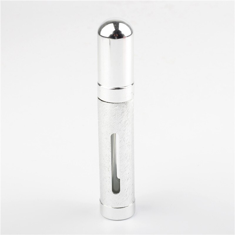 12 ml 1 Stuks Spray Lege Glazen en Aluminium Fles Parfum Fles Mini Draagbare Reizen Navulbare Parfum Verstuiver Kleine Fles: Zilver
