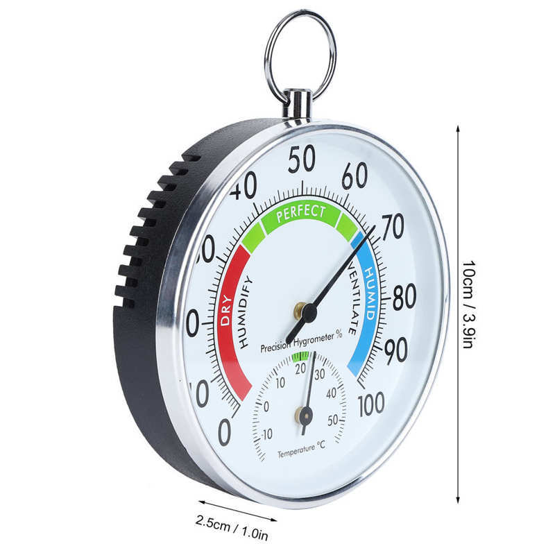 Termometr pokojowy robić szklarni higrometr ścienny miernik temperatury i wilgotności robić domowego magazynu biurowe narzędzia ogrodnicze