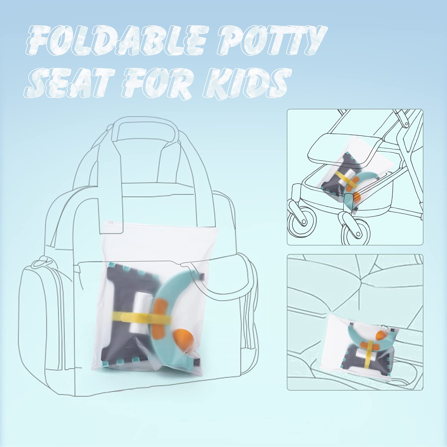 Pot Portable de voyage pour enfant en bas âge, siège de formation, siège de pot pliable, pot de voyage, voiture, toilette d&#39;urgence, extérieur