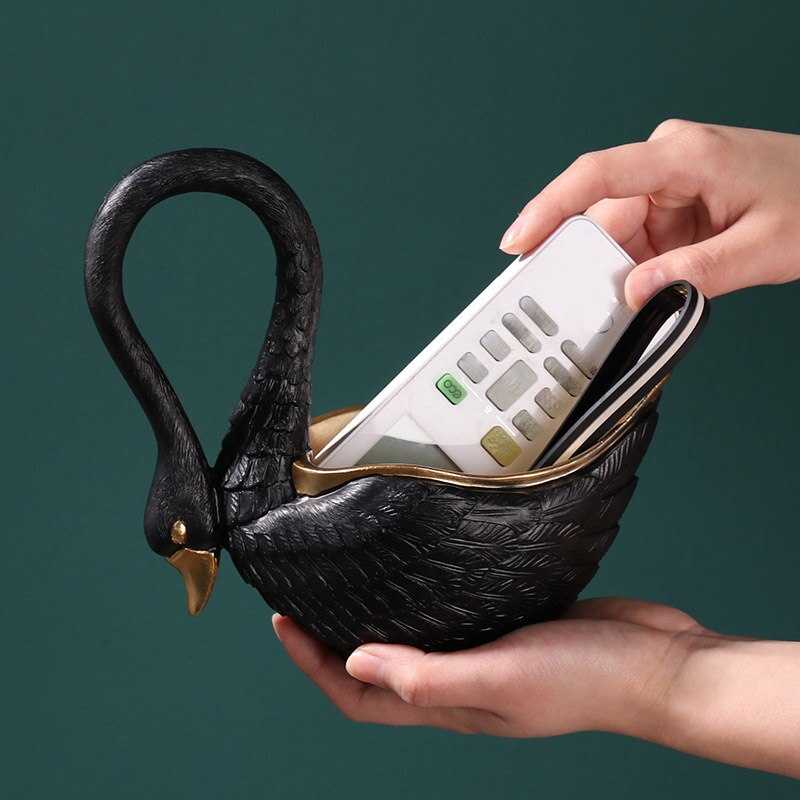 European-style white swan storage resin ornaments living room bedroom home furnishings