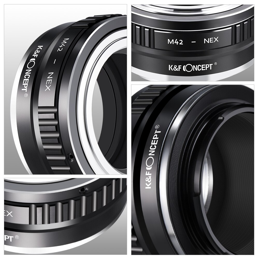 K & F Concept M42-NEX Professionele Lens Adapter Ring M42 Lens Sony Nex E-Mount Nex NEX3 NEX5n NEX5t A7 A6000 Alpha Camera Body