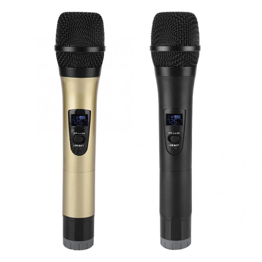 Draadloze Microfoon 1 Te 2 Universele Vhf Draadloze Handheld Microfoon Met Ontvanger Voor Karaoke/Business Meeting