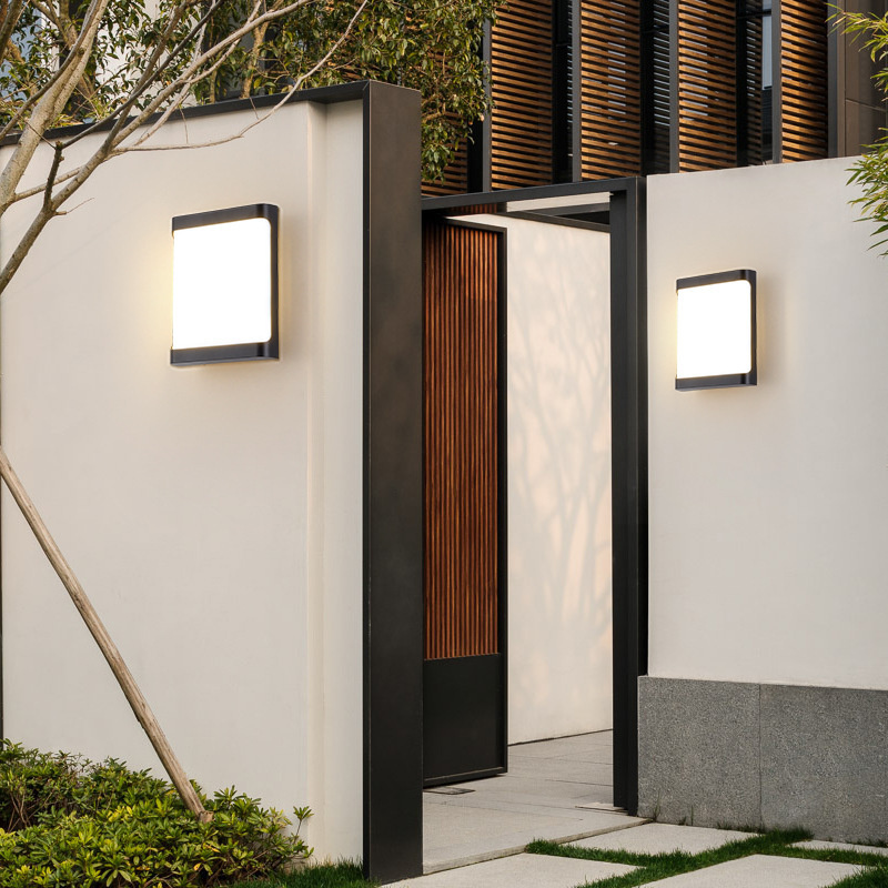 Led utendørs vegglamper  ip65 vanntett moderne utendørs hage balkonglys gårdsplass utvendig vegglampe armaturer vegglampe  ac220v