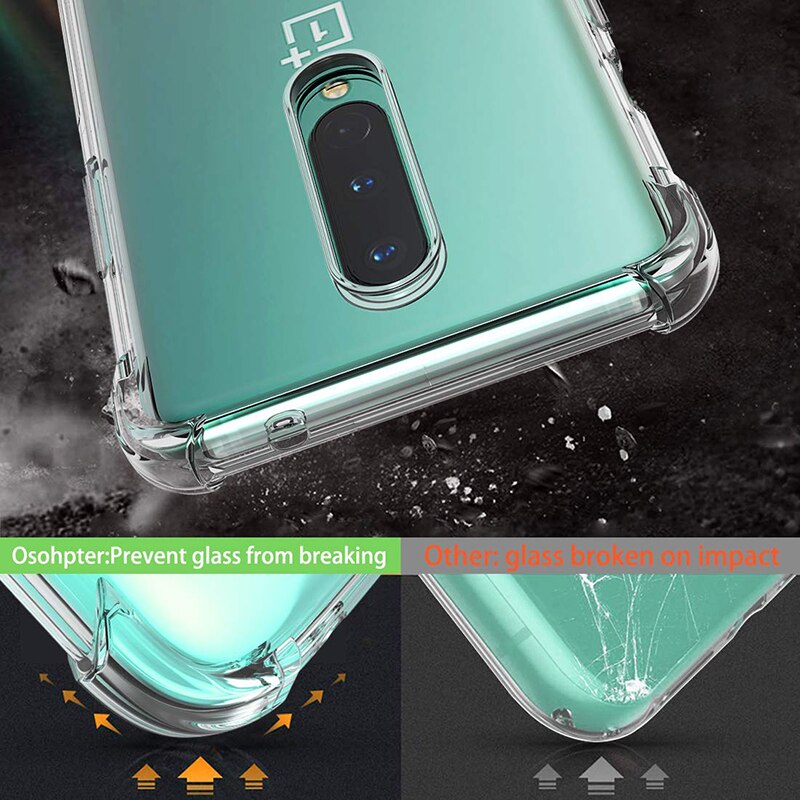 Schokbestendig Clear Phone Case Voor Oneplus 8 / Pro / 5G Uw Zachte Tpu Phone Back Cover Voor Een plus 8T