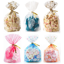 Sachet en plastique pour emballer des de mariage,emballage de couleur rose, fête de noël, biscuits, gâteaux, cookies, bonbons, motif amour, 50 pièces, 13x9cm