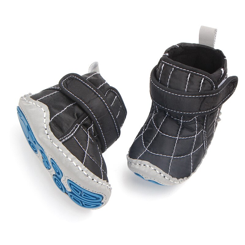 Botas de nieve infantil para bebés, botines cálidos, Color negro