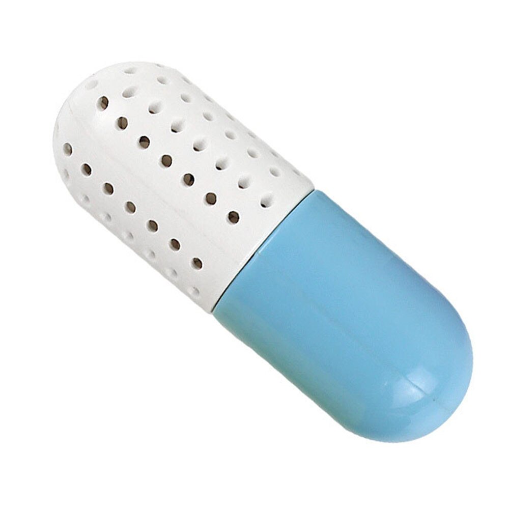 Shoes Deodorizer Closet Steriliser Eliminator Drawer Air Purifying Smell Remover Capsule Shape Moisture Absorber: Sky Blue