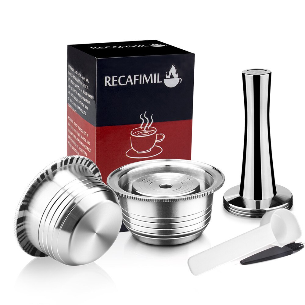 Capsula di caffè riutilizzabile in acciaio inossidabile per filtro per cialde di caffè ricaricabile Nespresso Vertuoline GCA1 per Delonghi ENV135, 230ML: 2C1T