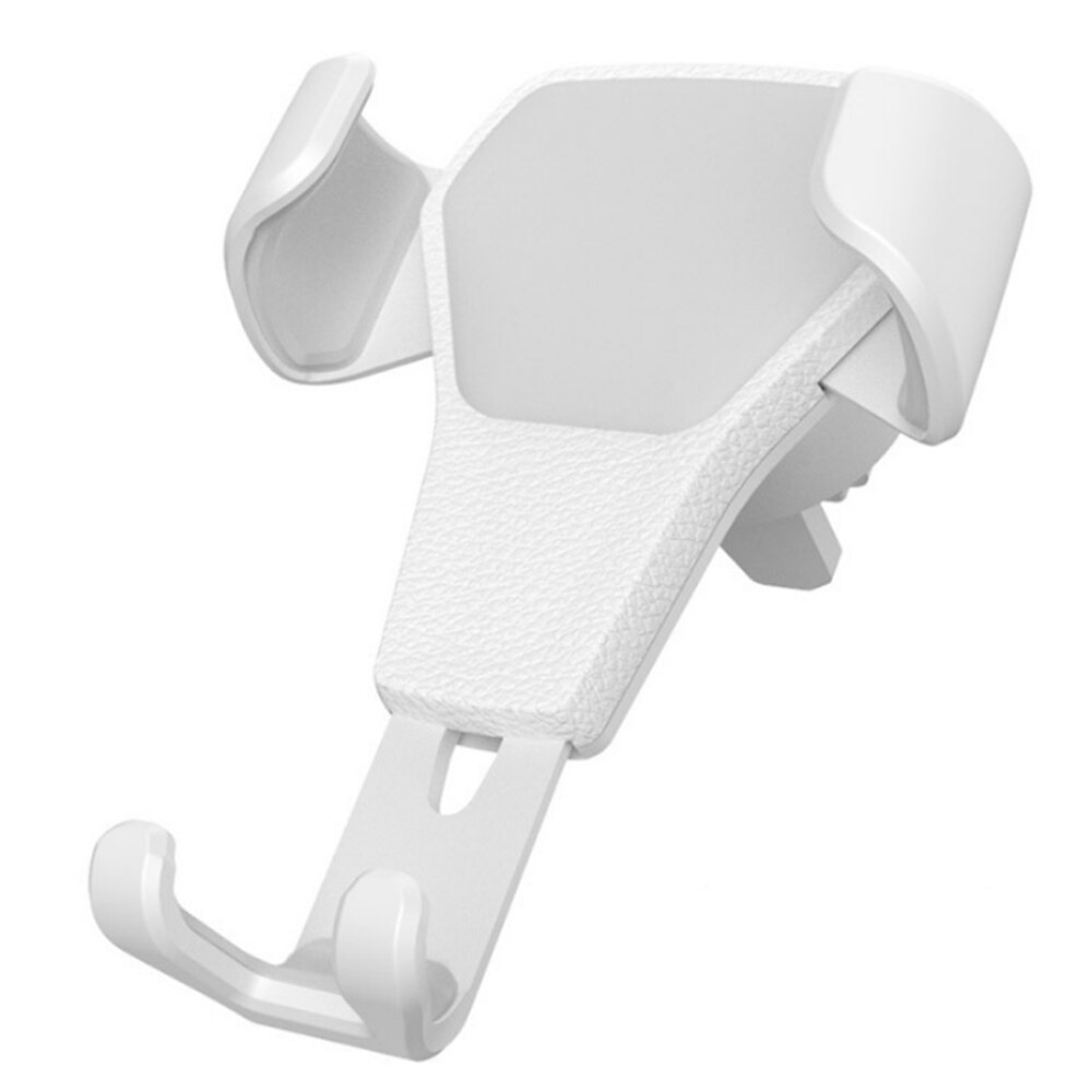 Dermatoglyph gravity bilholder til telefon i bilen luftventil clip mount ingen magnetisk mobiltelefon cell stand support: Hvid