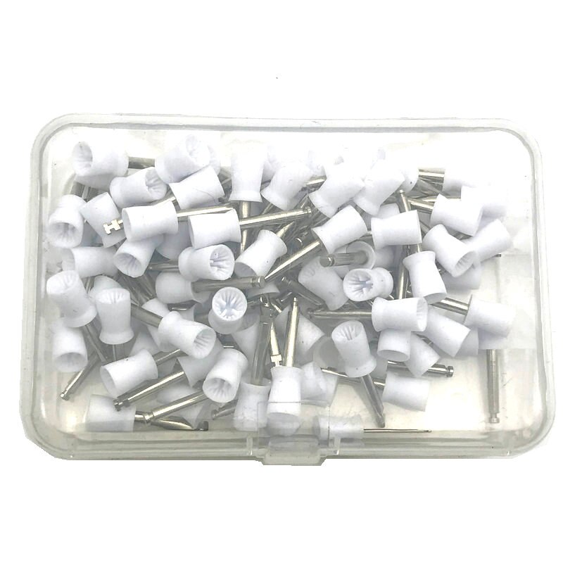 Copo de polimento dental, copo de polimento de dente, escova polidora, copo de borracha propótica, ferramenta de dentista, material de laboratório, haste de 100mm, 2.35 peças