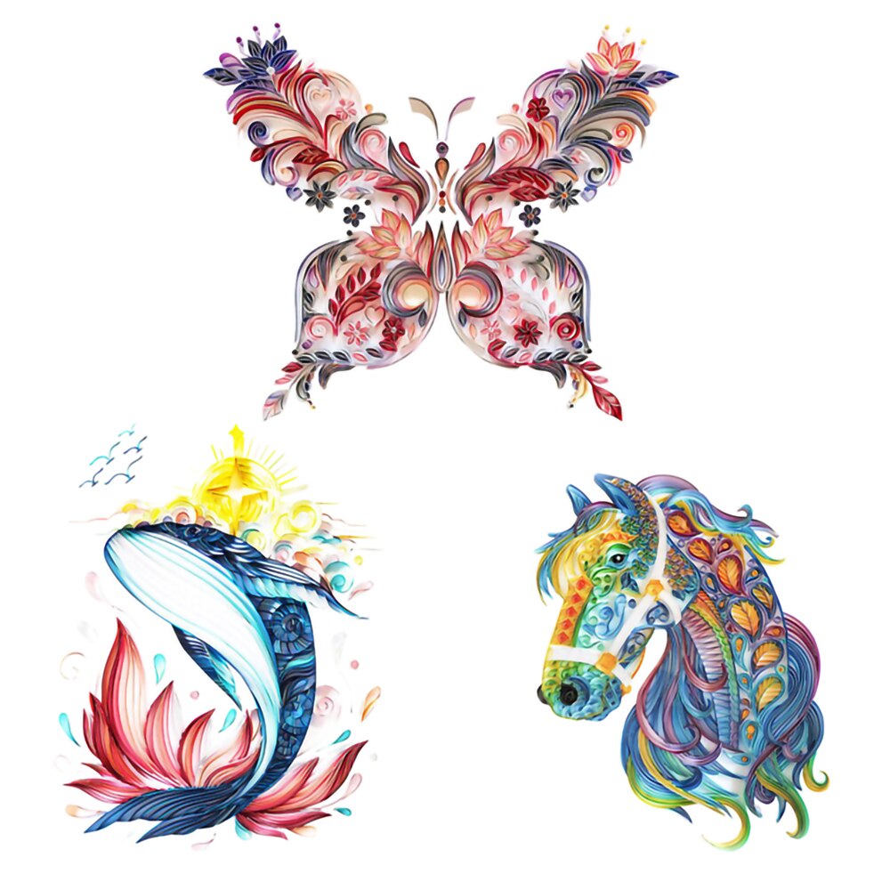 DIY 3D Quilling Paper Filigree Paintings Handicraft Set for Wall Decor Crafts DIY Quilling Paper Kits