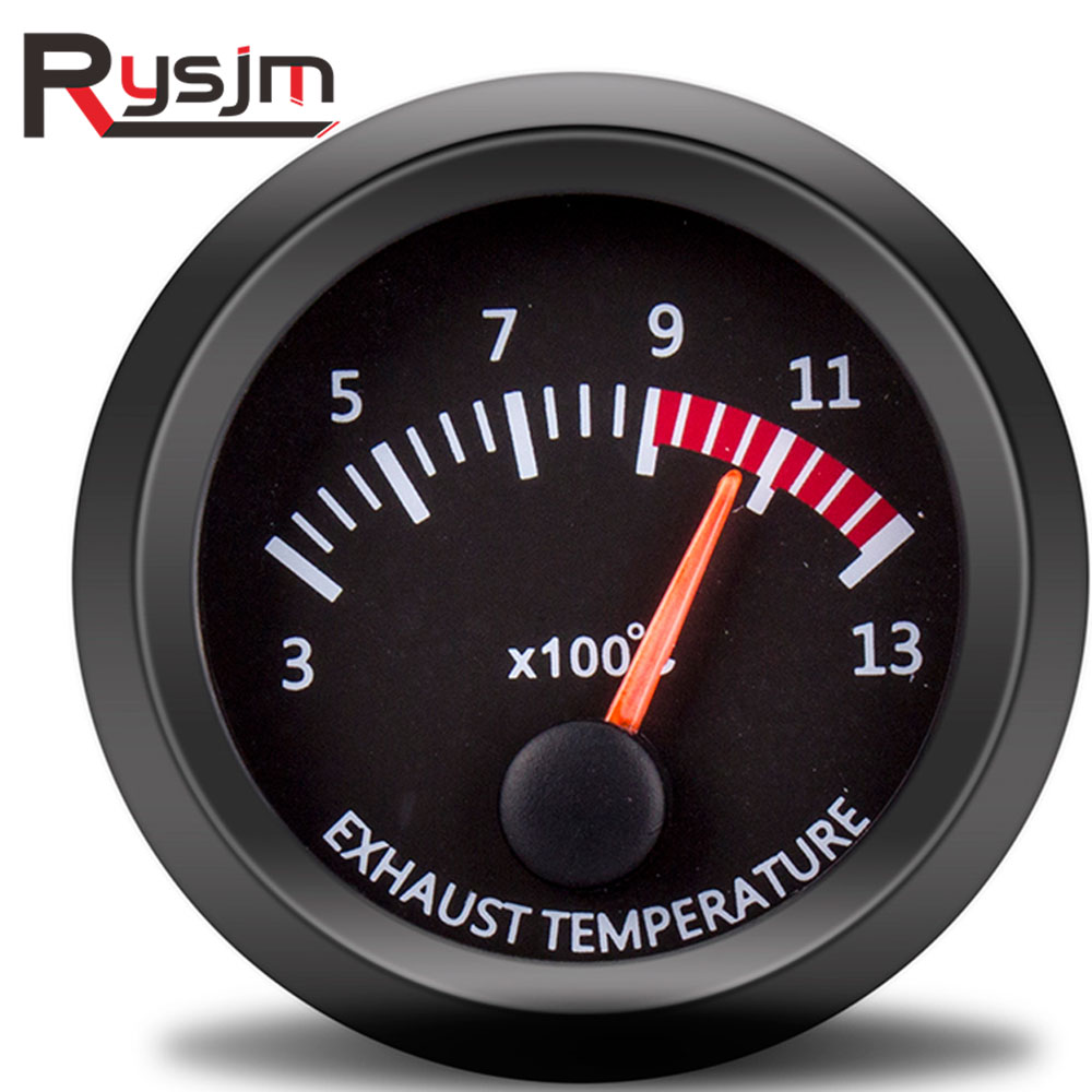 Bil auto eksos temp måler 300 ~ 1300 celsius 12v 52mm 2 "universal eksos gass temp måler ekst temp meter egt med sensor