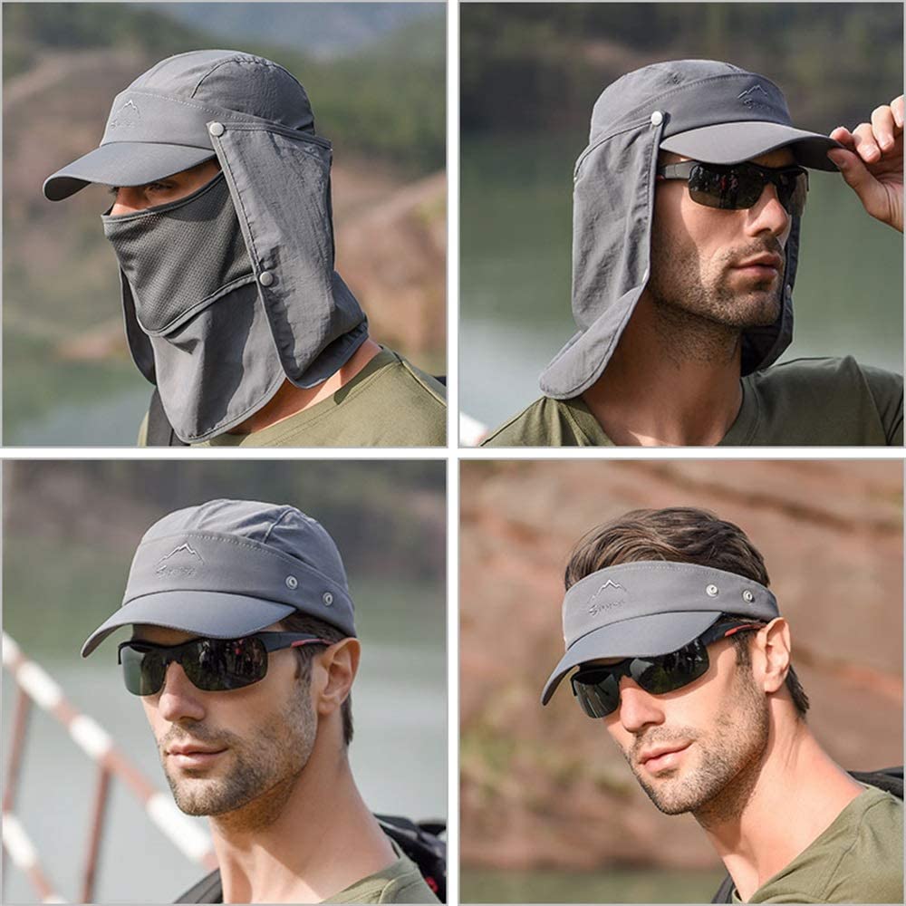 Gorra de pesca al aire libre para hombre, gorra de béisbol de secado rápido, anti ultravioleta, protector solar