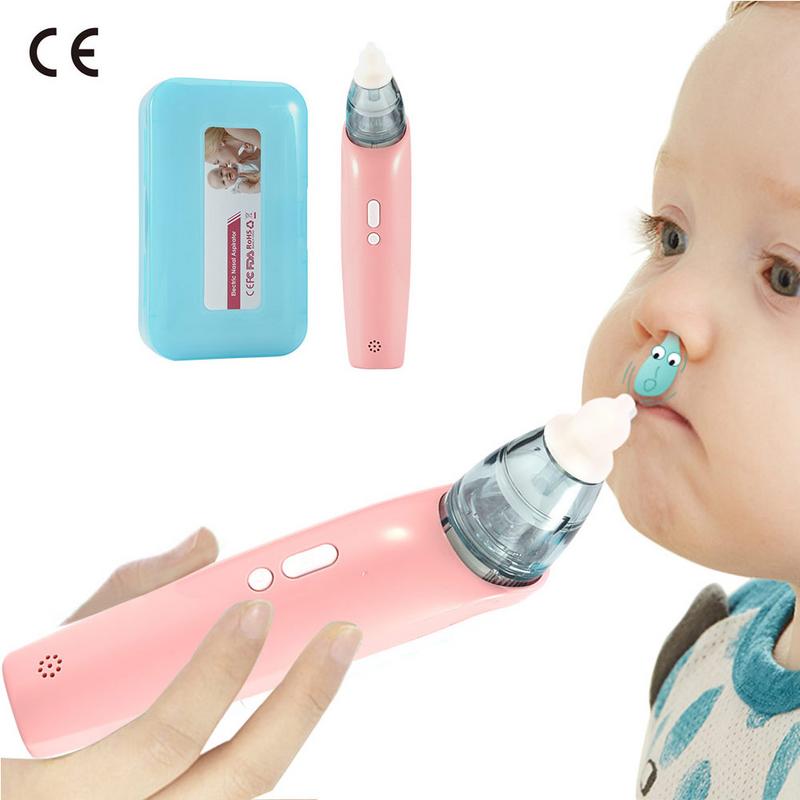 Baby Neuszuiger Elektrische Veilige Hygiënische Neus Cleaner Snot Sucker Voor Pasgeborenen Jongen Meisjes: Pink