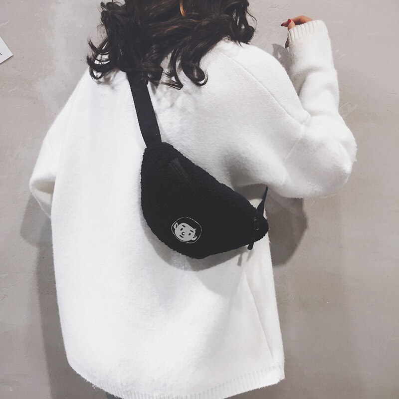 Lamm Wolle Umhängetasche Neue Koreanische Disko Brust Tasche Herbst und Winter Ändern Kleine Tasche Pelzigen Flauschigen