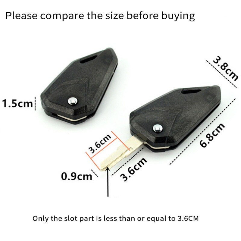 Motorcycle Key Blanks Separate Left/Right Slot Personality Aluminum alloy ABS DIY Keys Foldable Auto Pop-up Replacement Keys