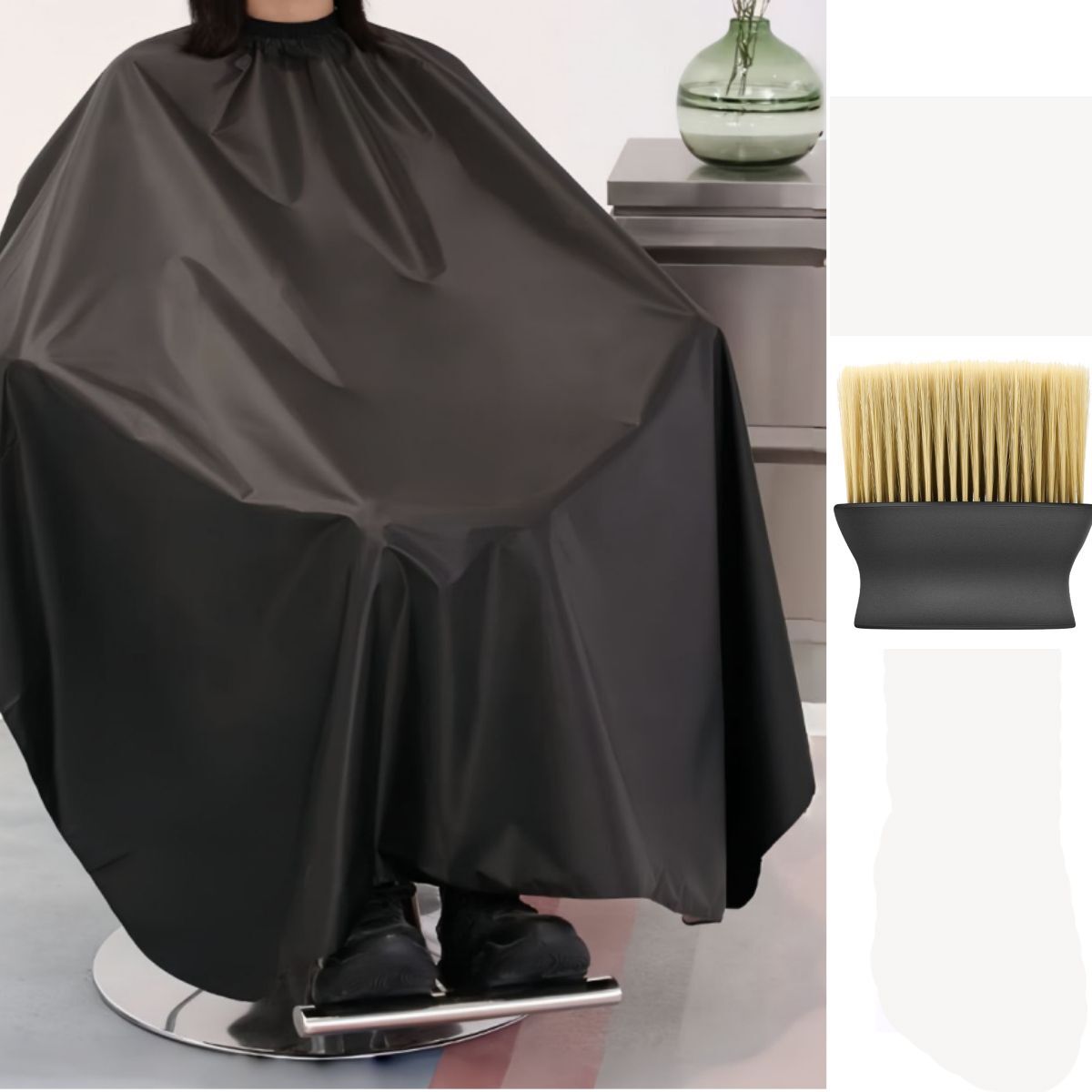 Capa de peluquero de salón negra para hombres y mujeres, capa de corte de pelo, capa de peluquería, delantal de corte de pelo, champú para el cabello, herramientas de tinte, accesorios: Borgoña