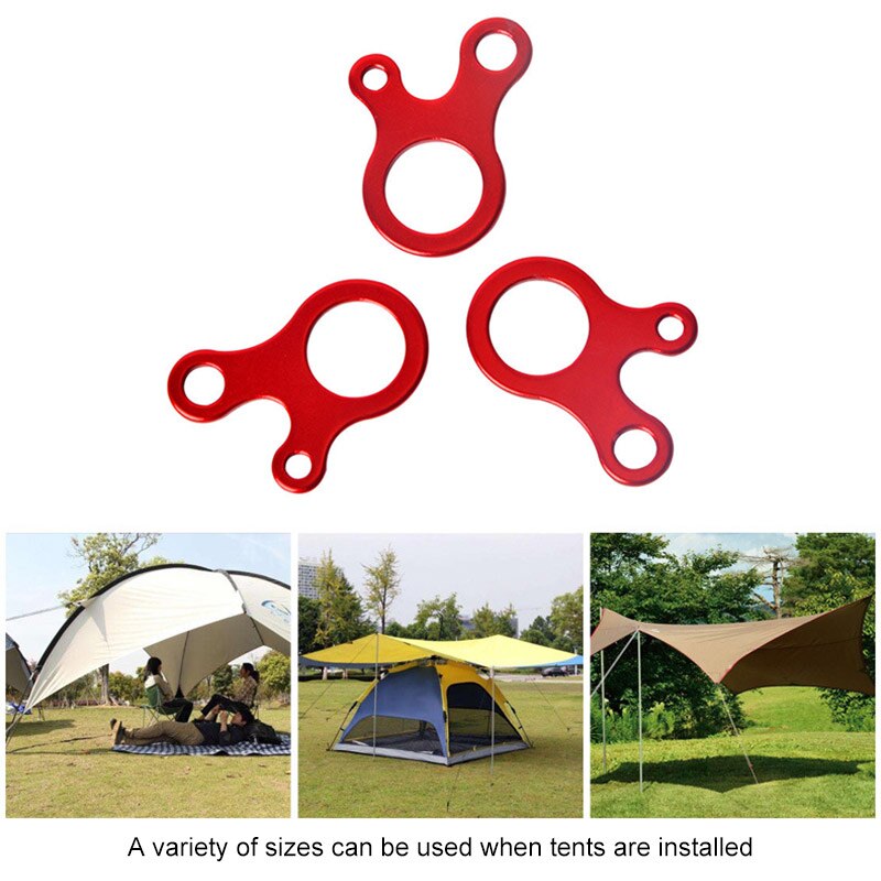 10Pcs Quick Knoop Tent Gesp Touw Verstelbare 3 Hole Aluminium Anti-Slip Camping Wandelen Aanscherping Haak Wind touw Gespen